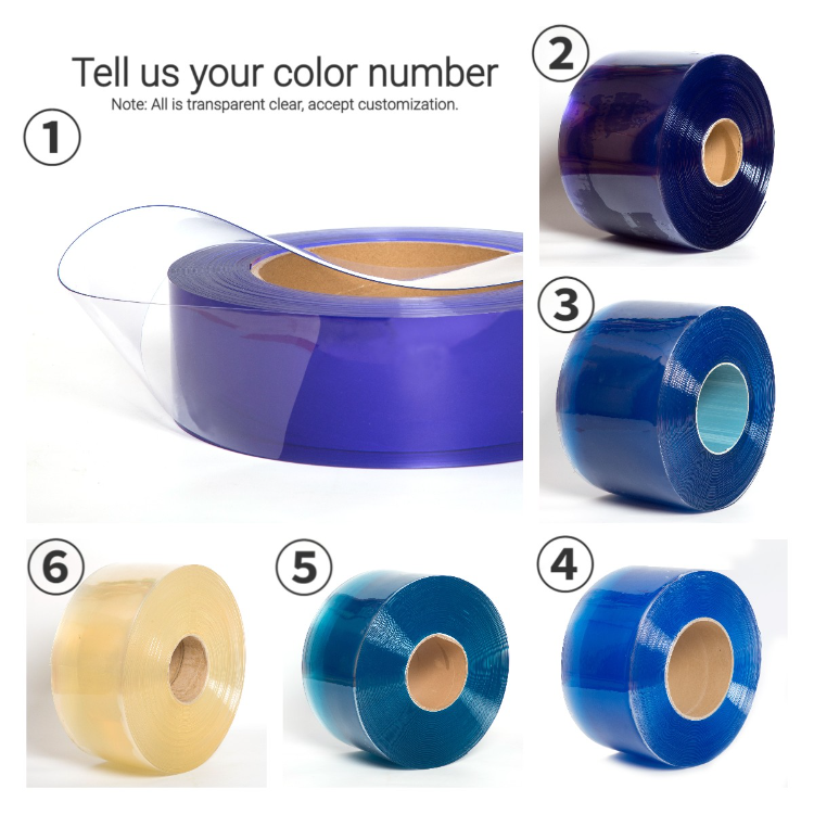 Water Proof 200mm 300mm 400mm Pvc Strip Curtain Roll Price 1.5