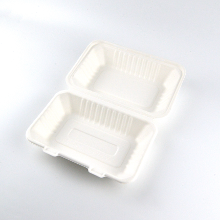 thumbnail image 2 of D Mart Bagasse Clamshell Food Containers – Biodegradable, 100% Compostable Takeaway Boxes 2 of 6