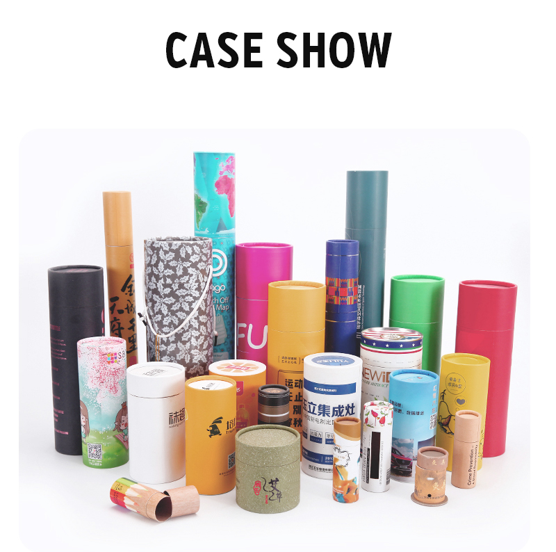 Custom Gilding Soft Touch Kraft Paper Tube Packaging Round Paper Tubes ...