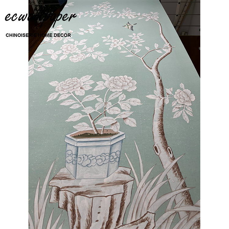Buy Wholesale China Chinoiserie Hand Painted Chinoiserie Wallpaper On