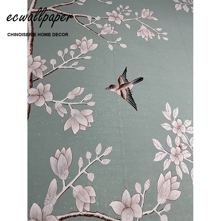 Buy Wholesale China Chinoiserie Hand Painted Chinoiserie Wallpaper On