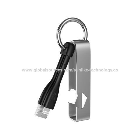 Keyring Cable glossy silver