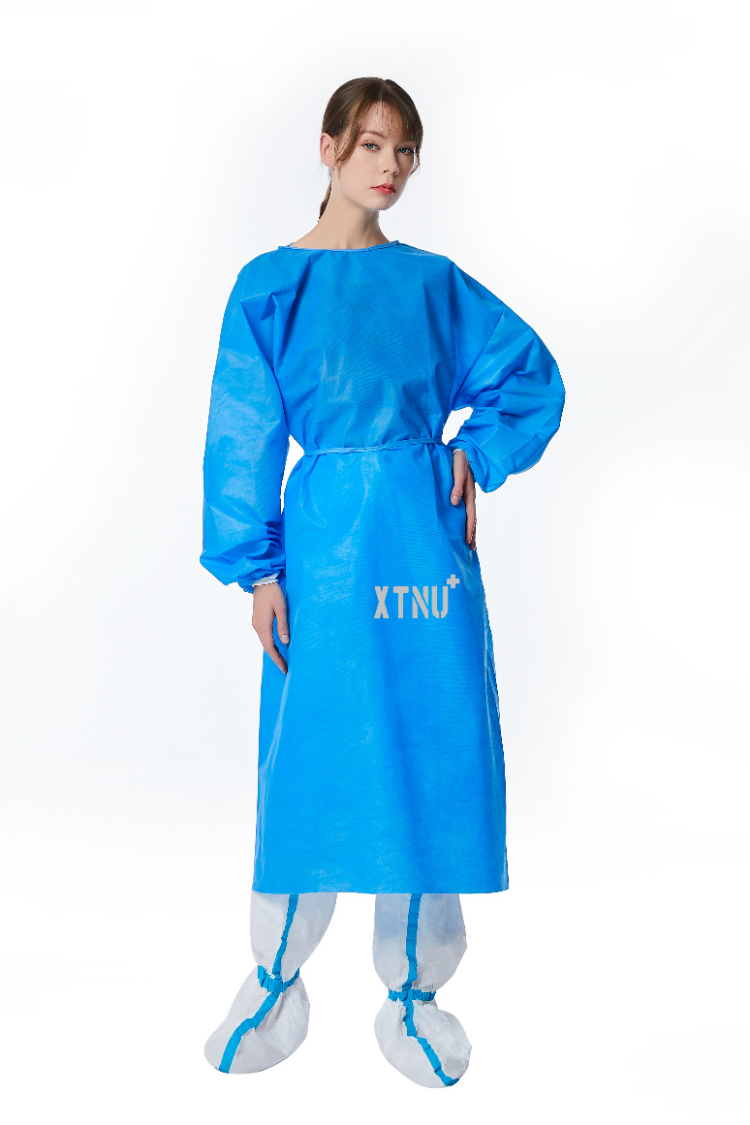 Pack Of 10 Disposable Isolation Gowns With Elastic Cuff Knitted Cuff Late X Free Non Woven Fluidresistant Dental Hospital Industries One Size Fits All 10 Pcs 1 Bag Blue - View #14