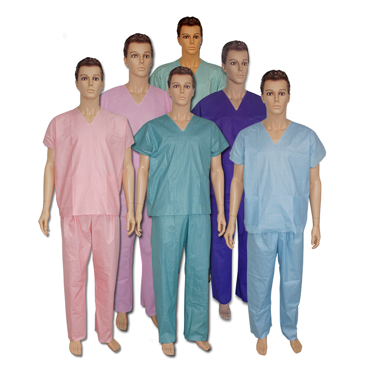 Disposable Scrub Suit Nurse Doctor Patient Gown For Hospital Non Woven ...