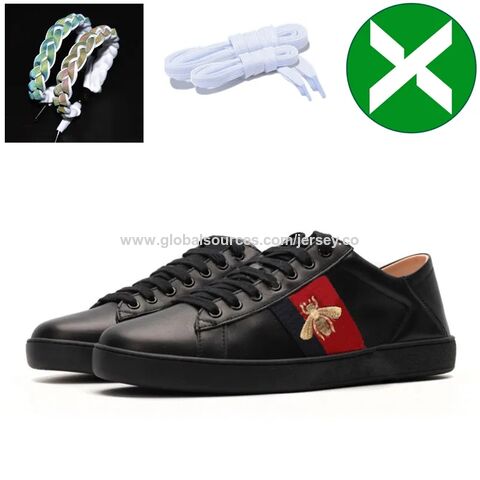 Gucci Leather Slip-on Sneakers With Bees in Black for Men