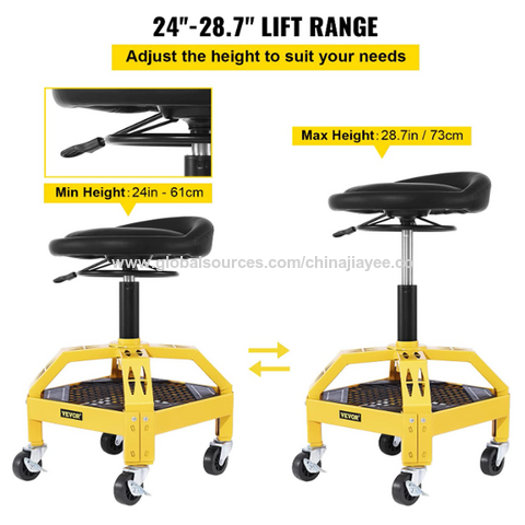 Buy Wholesale China Adjustable Height Rolling Garage Shop Stool