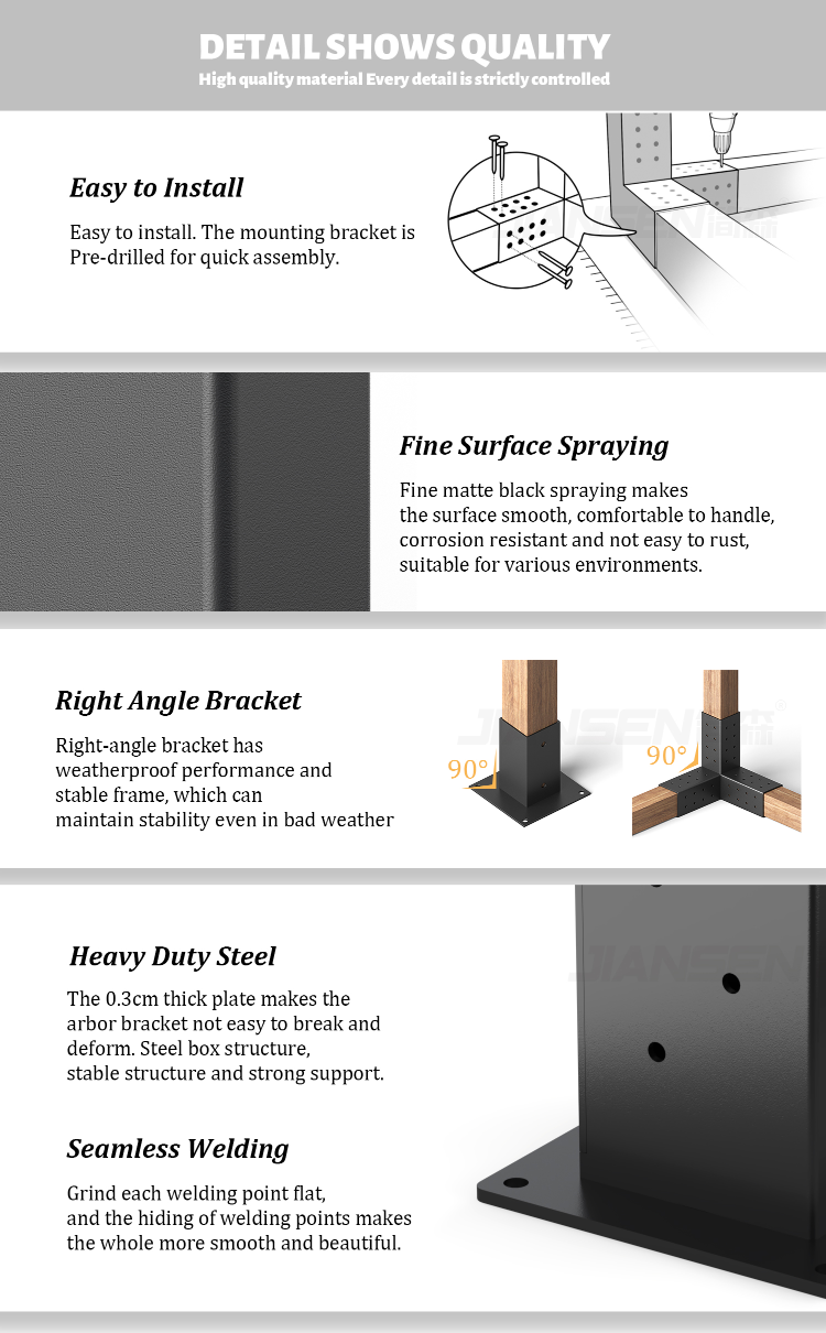 Pergola Brackets 4x4 Woodworks Pergola Kit Modular Modern Outdoor ...