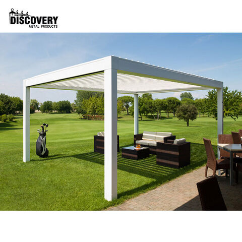 4X4 Garden Gazebo Aluminum Outdoor Screen Metal Electric Pergola Patio  Canopy Louvered Roof Price - China Electric Pergola, Gazebo