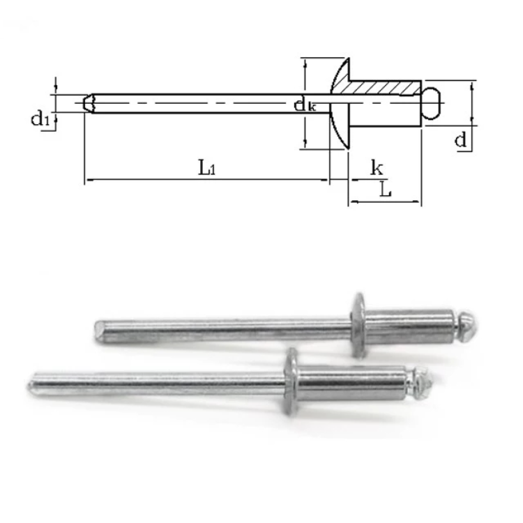 Stainless Steel Rive Customer's Demand Round Head China Manufacturer Custom Stainless Steel ...