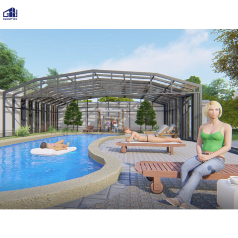 Sunnyjoy Sunroom Pool Enclosure With Retractable Ceiling Swimming Pool  Cover Aluminium - China Wholesale Customized Indoor Outdoor Retractable  Roof Pool $180 from Guangdong Chuangxiang Heyue Construction Technology Co.,  Ltd