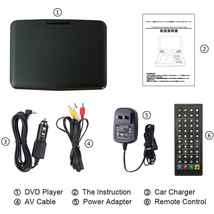 9inch/ 10.1inch Swivel Screen Portable Dvd Player Hd Screen With Tv ...
