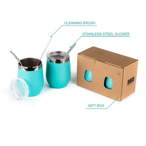 Gobelet Isotherme 8oz/12oz/16oz à Double Paroi en Acier Inoxydable 18/8 de Qualité Alimentaire