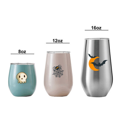Gobelet Isotherme 8oz/12oz/16oz à Double Paroi en Acier Inoxydable 18/8 de Qualité Alimentaire