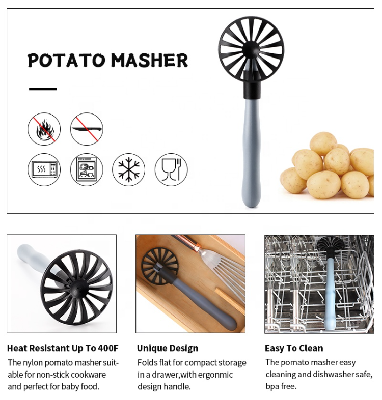 Buy Wholesale China Stainless Steel Potato Masher With Tpr Coating Handle,  Metal Hand-held Masher, Potato Mixer, Ricer & Potato Ricers at USD 1