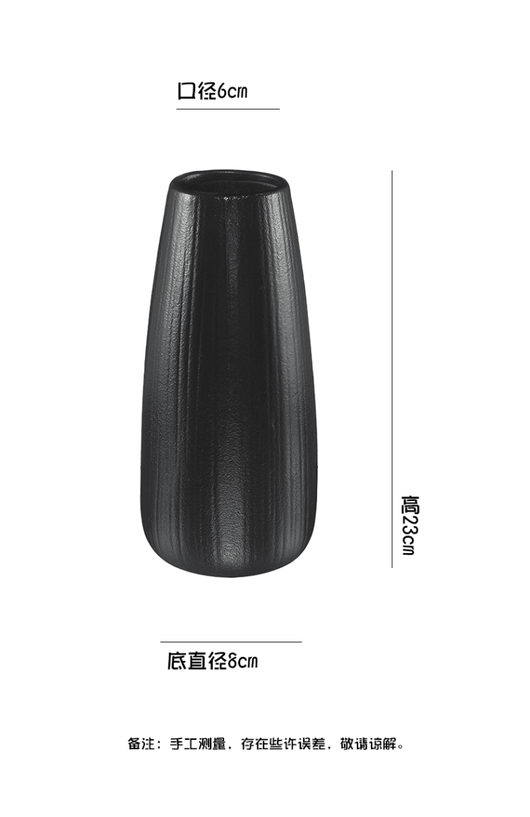 Buy Wholesale China Ceramic Vase Simple Full Sky Star Black Pottery