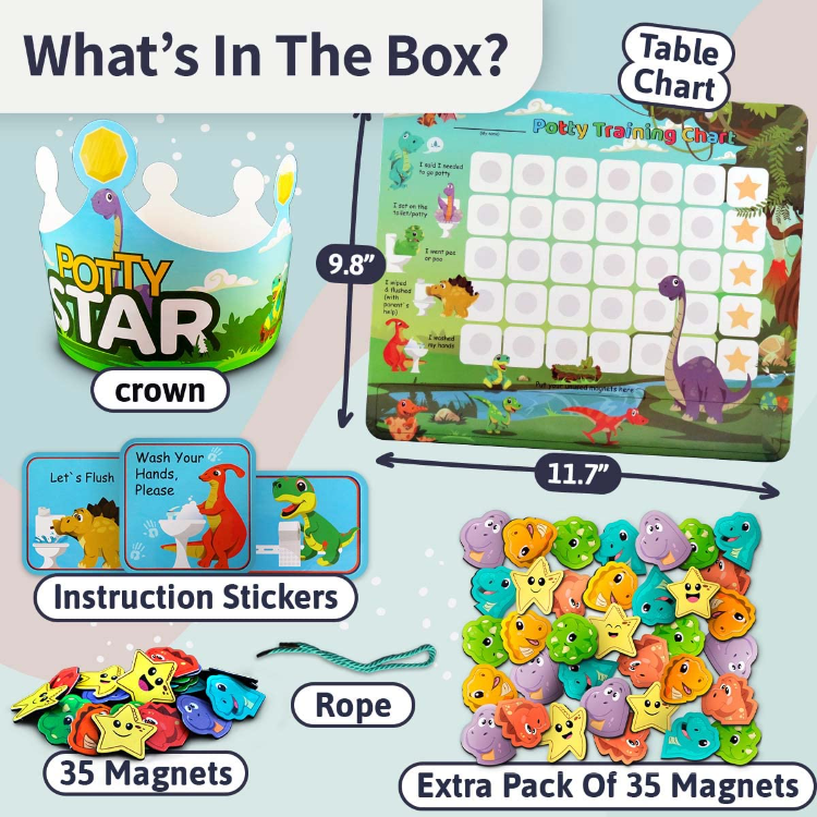 Buy Wholesale China Potty Training Chart With 35 Reusable Magnetic ...