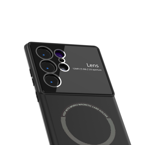 Funda de Teléfono con Inyección de Aceite 2 en 1, Slim Armor, Carga Inalámbrica Magnética, Lente Gran Angular para Samsung Galaxy S23 S22 S21 Ultra Plus