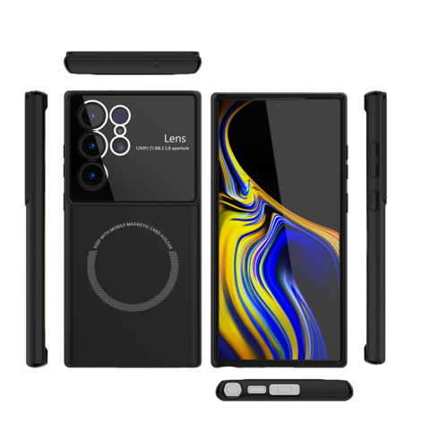 Funda de Teléfono con Inyección de Aceite 2 en 1, Slim Armor, Carga Inalámbrica Magnética, Lente Gran Angular para Samsung Galaxy S23 S22 S21 Ultra Plus