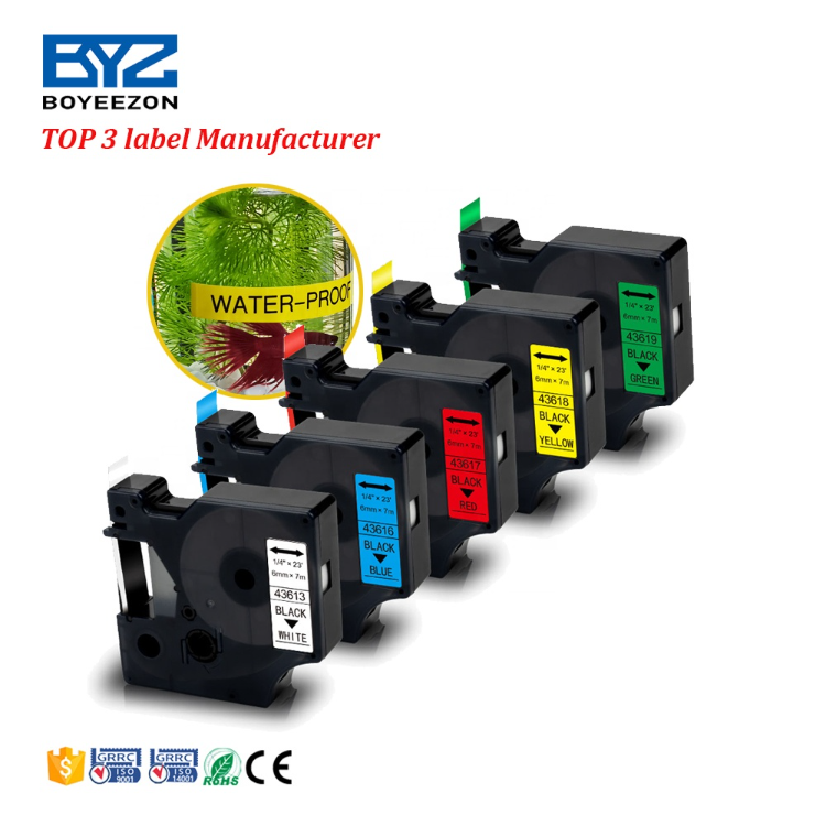 Black On White 12mm*3.5m Compatible D1 Dymo Printer Ribbon 18488 ...