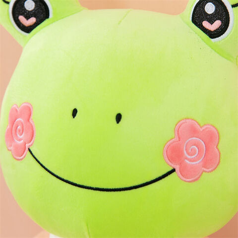 Factory Custom Soft Green Frog Stuffed Animal Lovely Plush Hand