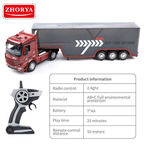Zhorya 2.4g Remote Control Container Truck Toy Tractor