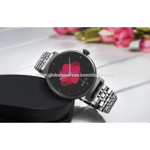 Compre El Diámetro Más Pequeño De Gama Alta Bt Llamando Elegante Reloj  Inteligente Para Mujer Con Correa De Acero Inoxidable Dorada Rosa y Reloj  Inteligente de China por 22 USD