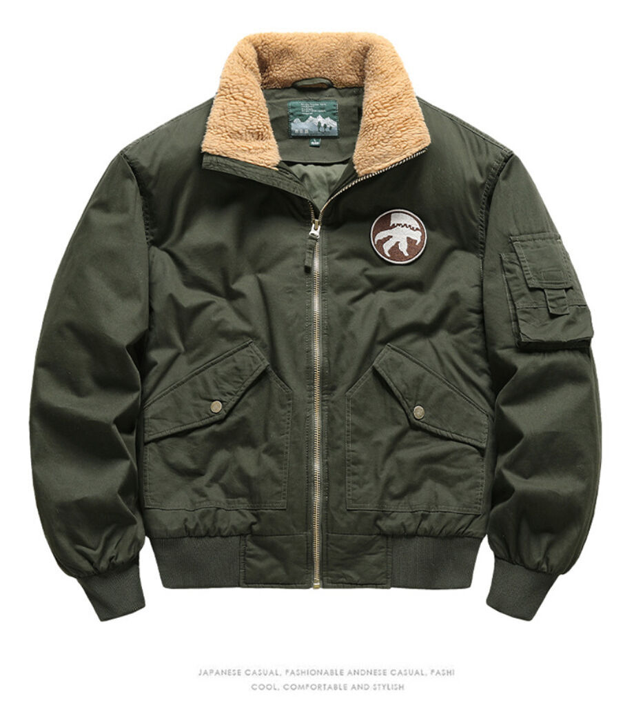Men Jacket New Fashion Casual Men Coat Pilot Bomber Jacket Solid Stand Collar Male Brand Jackets
