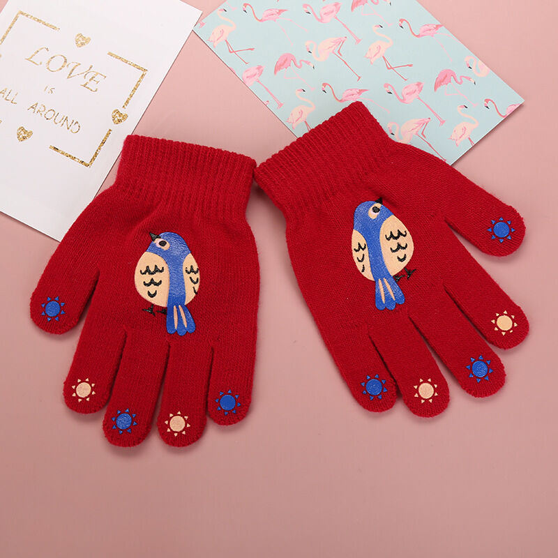 Buy Wholesale China Cheap Kid's Winter Acrylic Gloves Thickened Wool