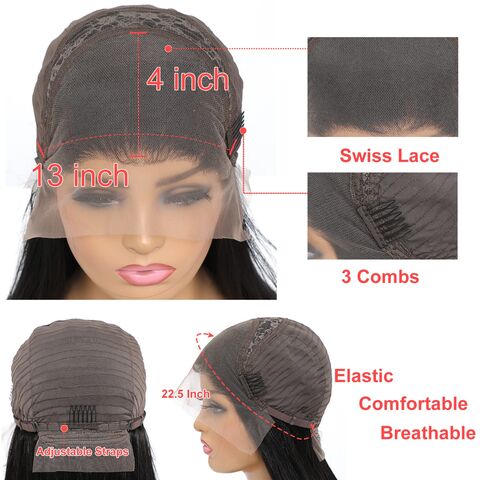 8 Inch 13x4 Lace Frontal Wig Human Hair Black Short Bob Wigs