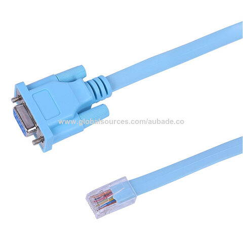 Cisco Console Cable 9-pin DB9 Female Serial RS232 Port to RJ45 Male Cat5  Ethernet LAN Rollover Console Cable Switch