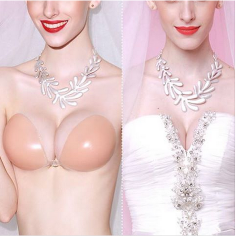 Hot Sale Strapless Self Adhesive Silicone Invisible Push Up Bra