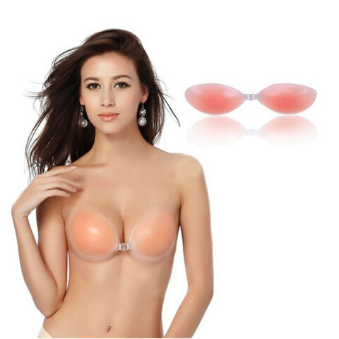 Silicone Gel Invisible Bra Self-adhesive Push Up Strapless Buckle