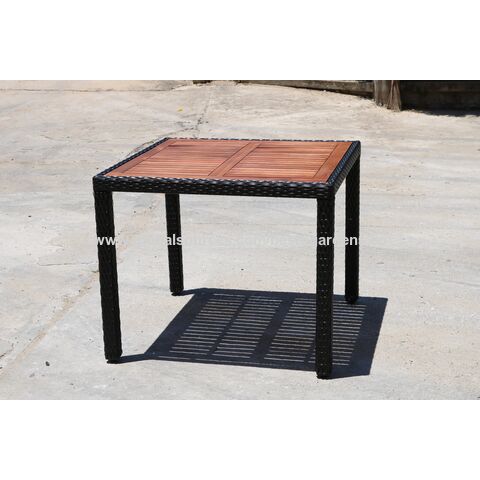 Ensemble de Mobilier de Jardin Besto1 + 4 en Bois et Osier avec Table Basse en Bois pour Véranda, Piscine, Balcon ou Jardin