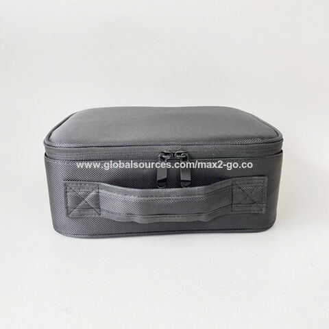 Trousse de Maquillage Eva Noire avec Fermeture Éclair et Logo Personnalisé Promotionnel, Sacs Cosmétiques, Vente Chaude, Pinceaux de Maquillage, Trousse de Toilette Rose avec Insert Assemblable