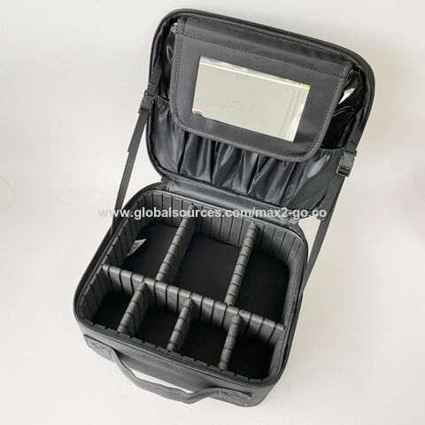 Trousse de Maquillage Eva Noire avec Fermeture Éclair et Logo Personnalisé Promotionnel, Sacs Cosmétiques, Vente Chaude, Pinceaux de Maquillage, Trousse de Toilette Rose avec Insert Assemblable