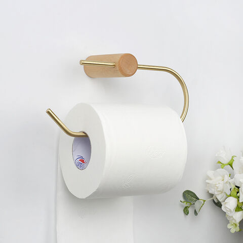 Creative Solid Wood Wall-mounted Paper Towel Rack & Toilet Roll