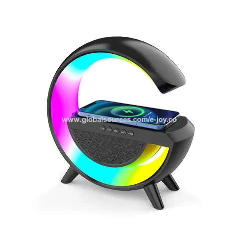 Compact Multifunctional Bluetooth Speaker with LED Lights, Mic