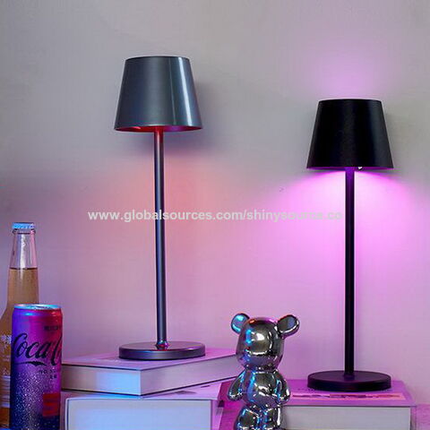 Lampe de bureau sans fil à LED, lampe de table de bar, gradation tactile,  veilleuse portable, lampes de lecture pour restaurant, décor de salon