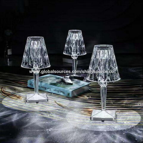 Acrylic Crystal Desk Light Hotel Restaurant Cordless Touch