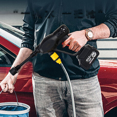 Pistola de Agua a Presión Inalámbrica para Lavado de Coches con Batería de Litio - Hidrolimpiadora Portátil de Alta Presión para Automoción