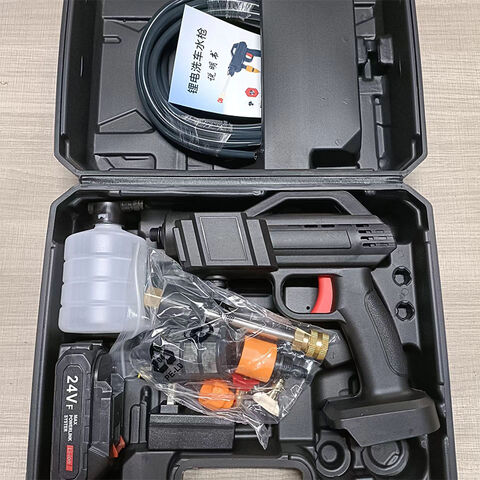 Pistola de Agua a Presión Inalámbrica para Lavado de Coches con Batería de Litio - Hidrolimpiadora Portátil de Alta Presión para Automoción