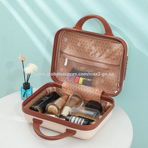 Trousse de toilette ours 2023 avec serrure à combinaison, mini valise de rangement, boîte à maquillage, bagage de voyage pour enfants, valise trolley rigide ABS 14 pouces