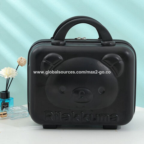 Trousse de toilette ours 2023 avec serrure à combinaison, mini valise de rangement, boîte à maquillage, bagage de voyage pour enfants, valise trolley rigide ABS 14 pouces