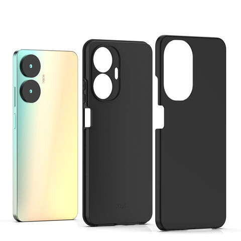 جراب خلفي 2 في 1 مقاوم للصدمات بطلاء مطاطي مخصص وطلاء جلدي لهواتف Realme C55 C51 C53 11X 11 Pro Pro+ 4G 5G