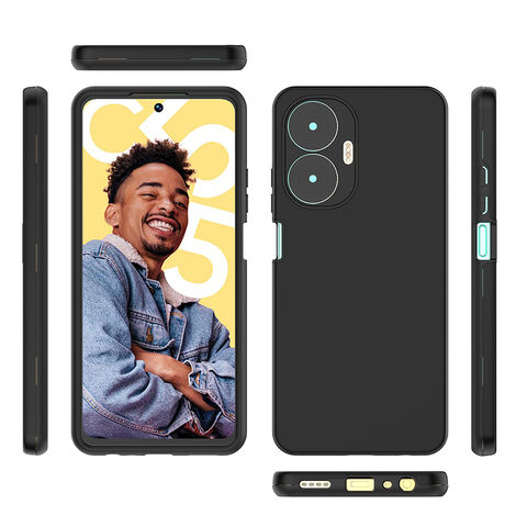 جراب خلفي 2 في 1 مقاوم للصدمات بطلاء مطاطي مخصص وطلاء جلدي لهواتف Realme C55 C51 C53 11X 11 Pro Pro+ 4G 5G