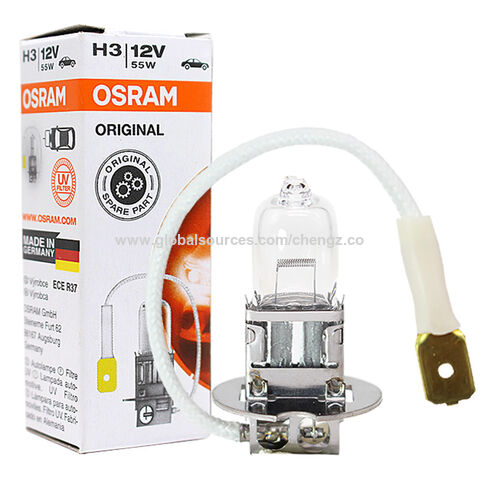 Buy Wholesale China Free Shipping 100 Pcs Automotive Halogen Bulbs Osram  Bilux H3 12v 55w Original Made In Germany & Automotive Halogen Bulbs at USD  0.58