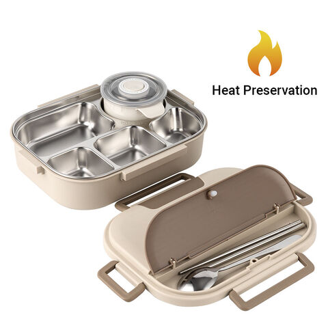 Double Layer 4/5 Compartment Food Storage Container Bento Tiffin Box  Lunchbox With Insulated Compartment Soup Bowl Spoon&fork $2.96 - Wholesale China  Lunch Box at Factory Prices from Unifan Group Co.,Limited