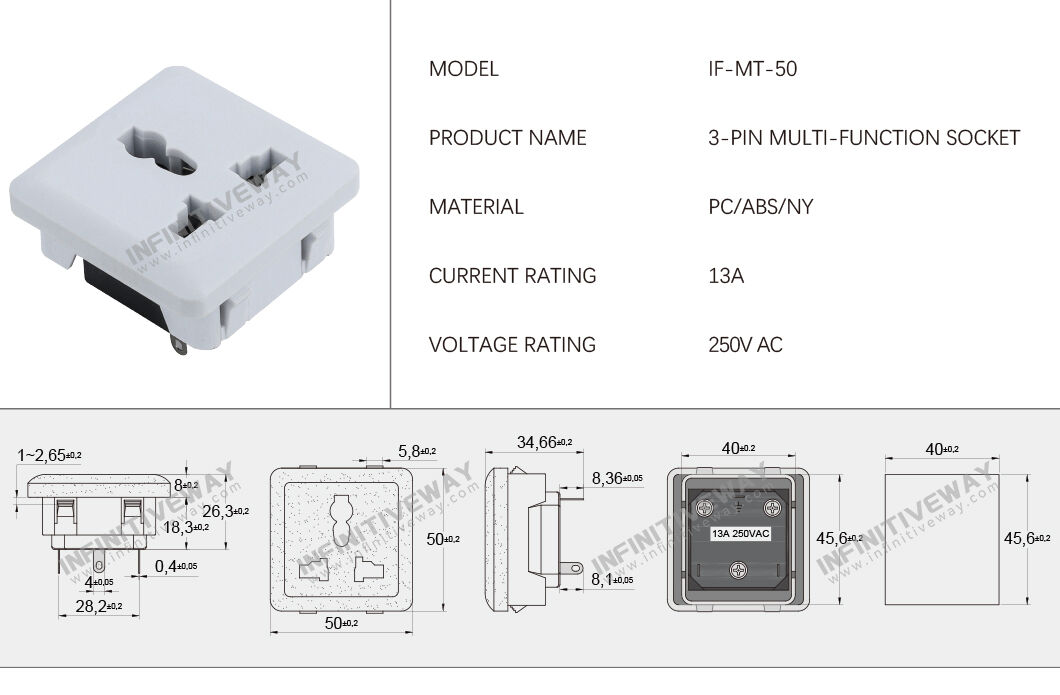 Embedded Desktop Socket, Multi-functional Desktop Socket/Wireless Charging Burst Connectivity Box with Power Socket USB Type A Type C Charger