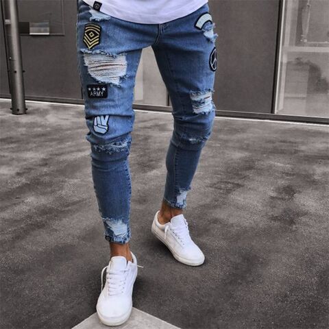 Jeans avec motif pour clearance homme