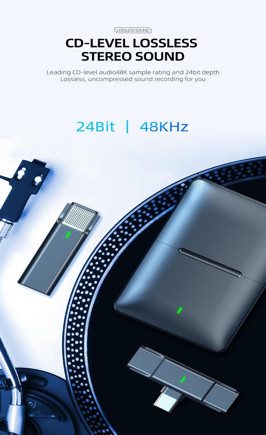 Vimai 2023 Oem Type-c 2.4g Wireless Usb Mic Noise Cancelling Lavalier ...